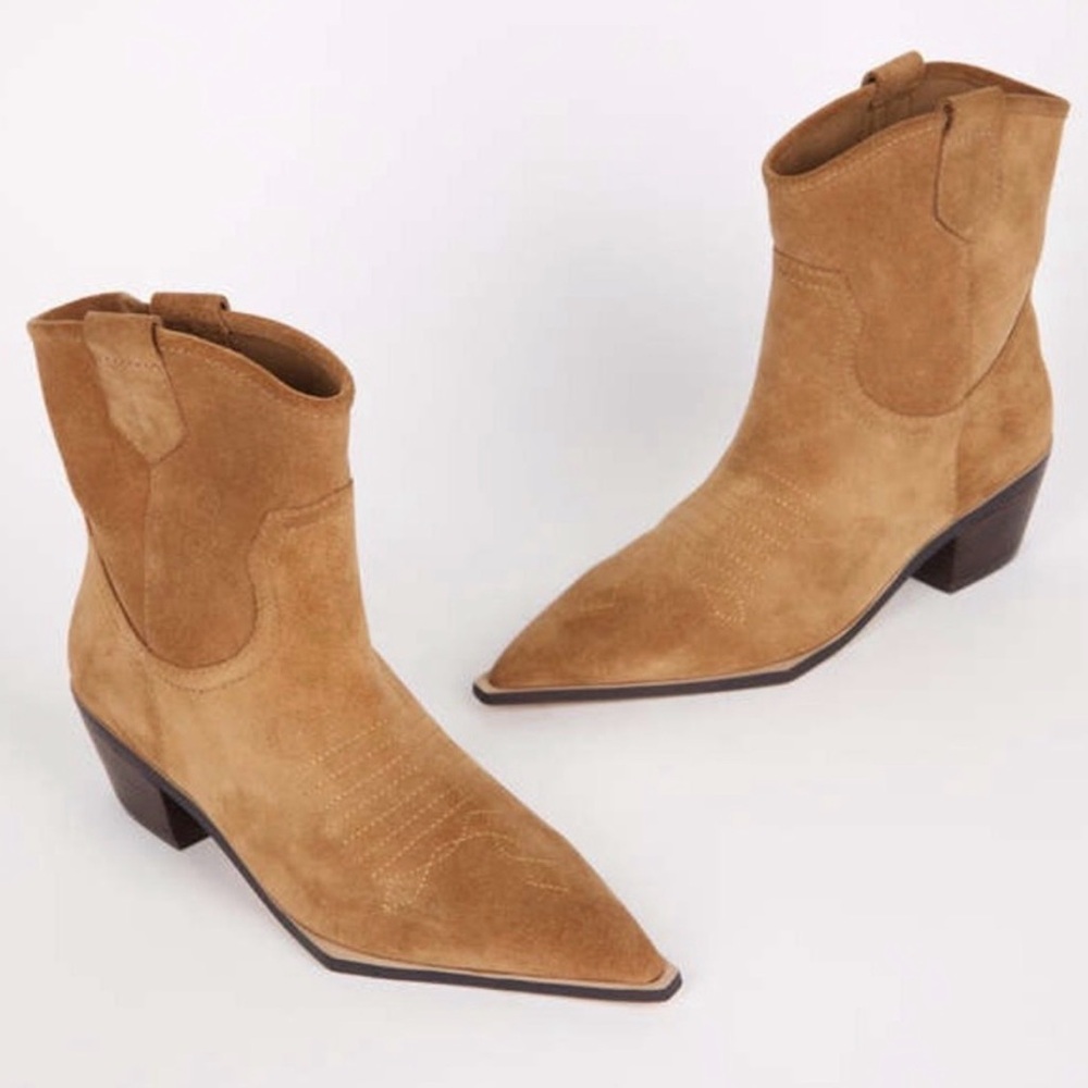 INTENTIONALLY BLANK Tan Heeled Boots